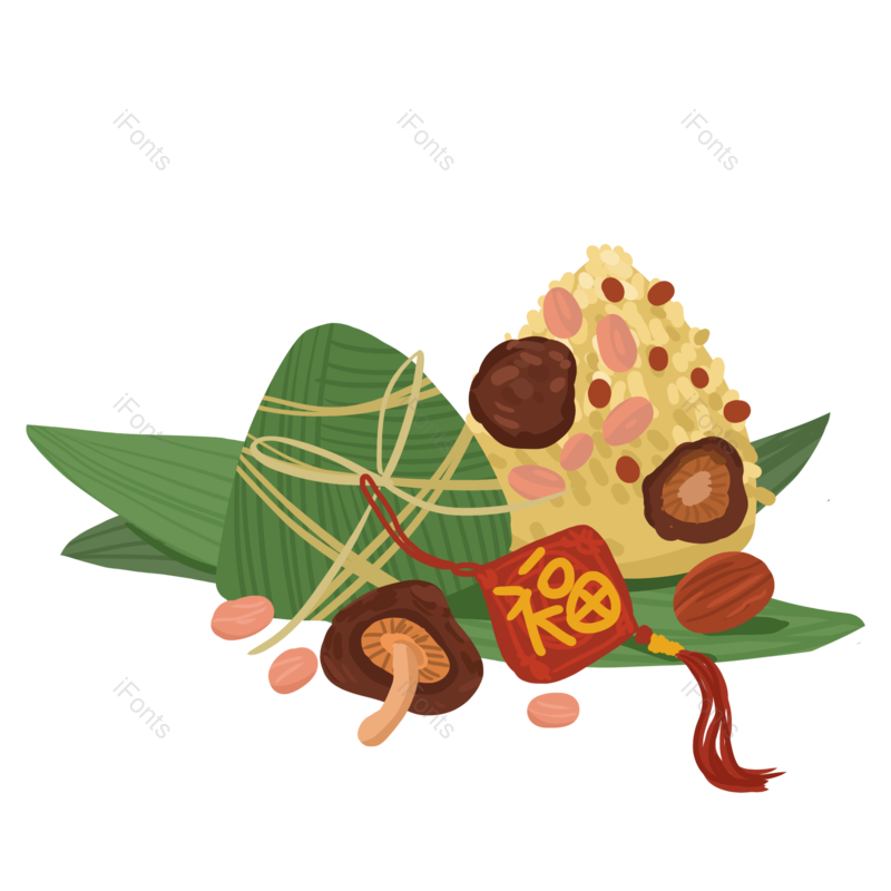 端午节图片,福袋元素,粽子PNG,免抠素材